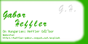 gabor heffler business card